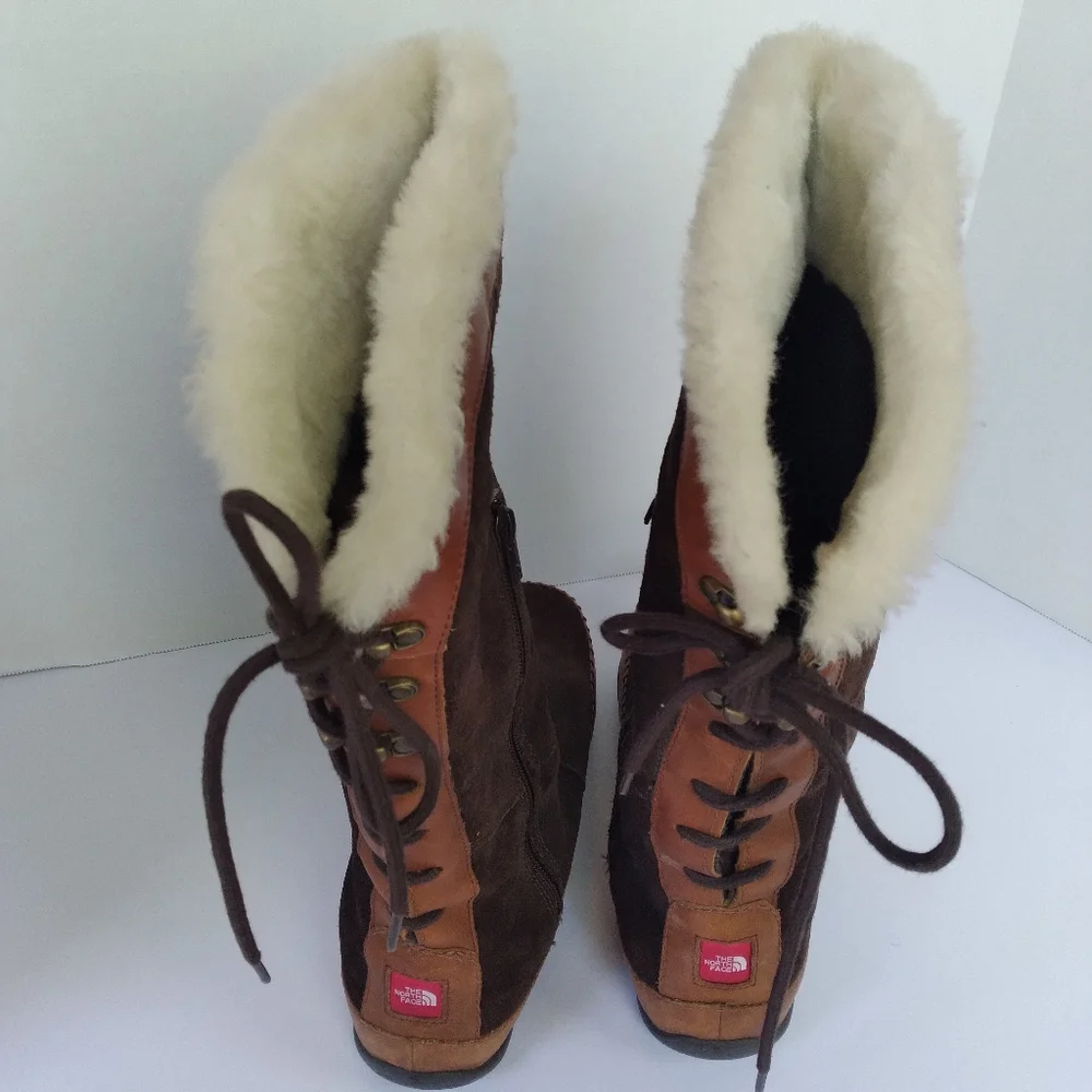 The North Face Abby II 200g Primaloft Insulated Women Brown Round Toe Snow Boots